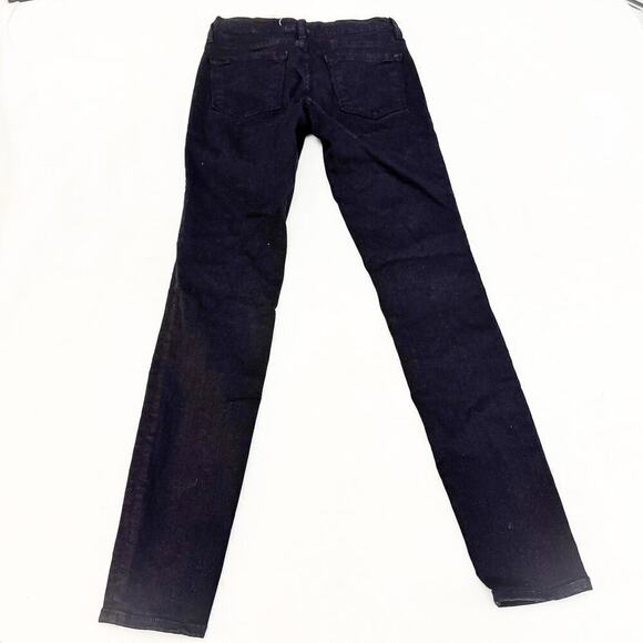 Frame Le Skinny de Jeanne Black Denim Jeans Gold Button Size 24 - Picture 3 of 9